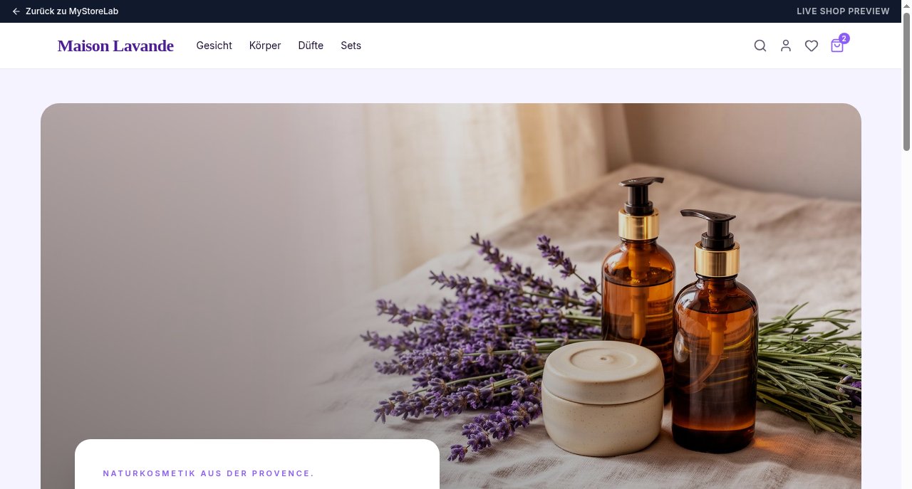 Lavender — Live Startseite