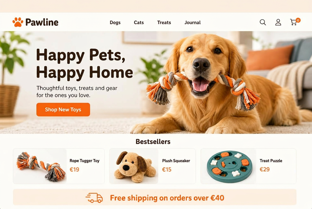 Pawline Startseite